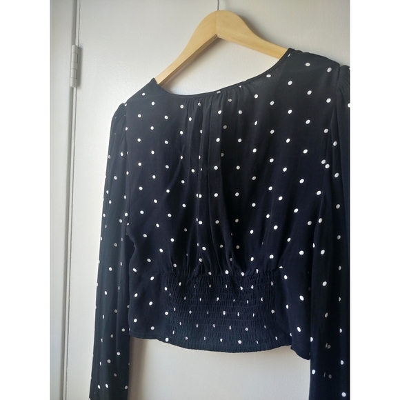 H&M Cropped Polkadot Blouse - Picture 4 of 8